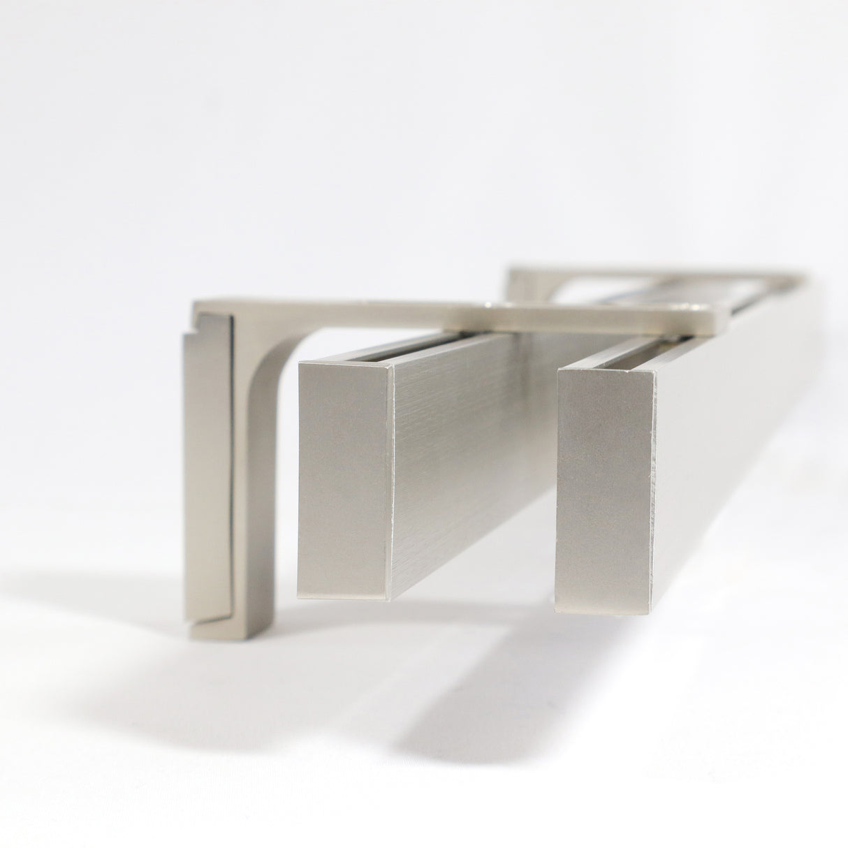 2-lauf Gardinenschiene Innenlauf Loft Edelstahl-optik