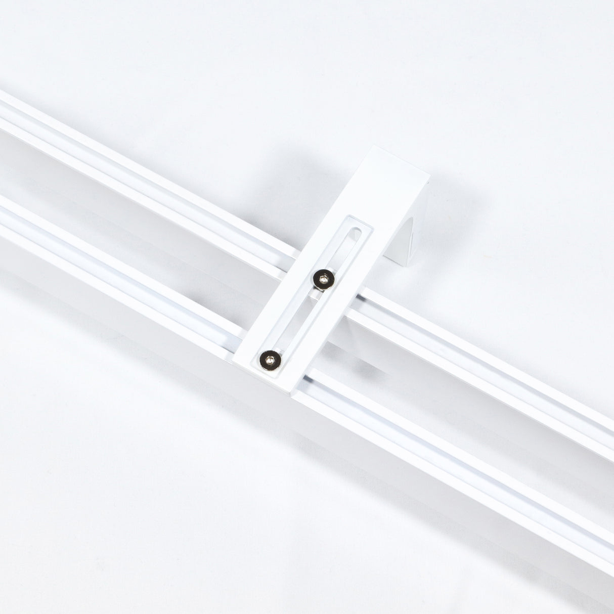 2-lauf Gardinenschiene Innenlauf Weiß Loft