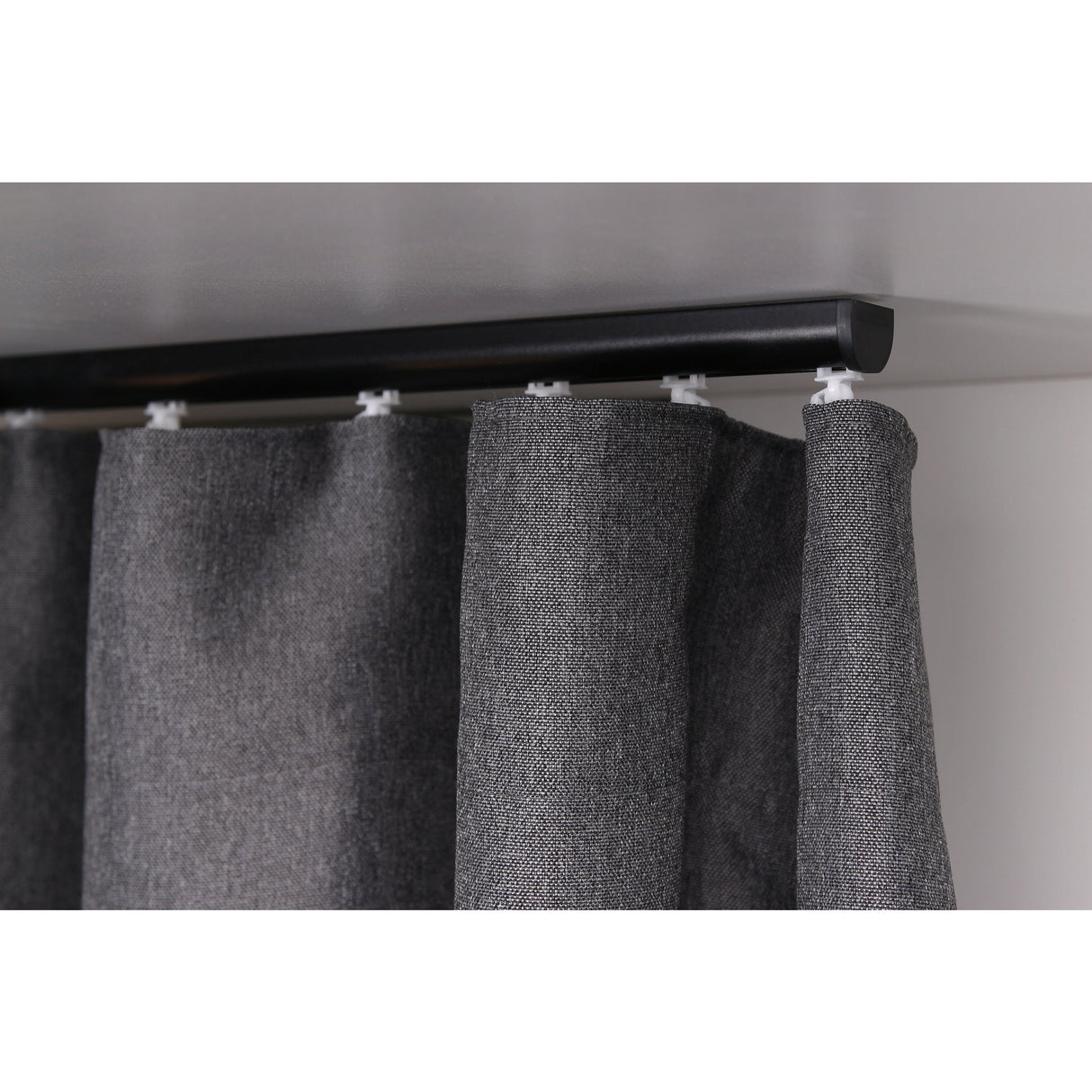 Vorhang Dunkelgrau mit Struktur