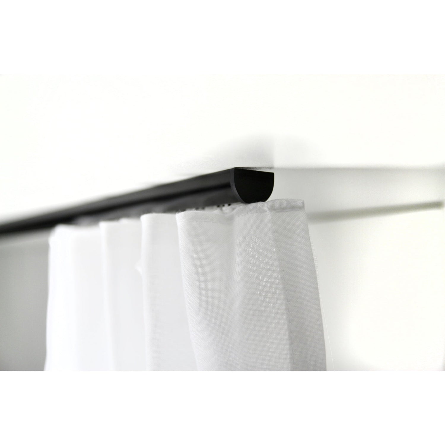 Gardinenschiene Innenlauf Round Schwarz