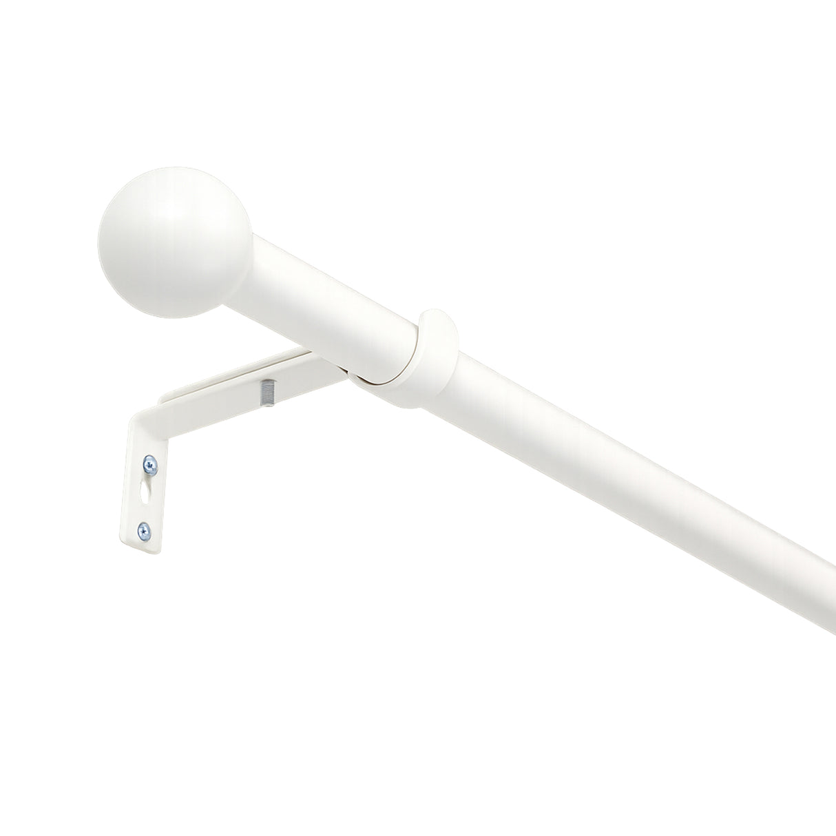 Curtain rod extendable Flexa stainless steel look end piece cap 16/19mm