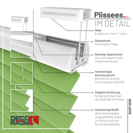 Plissee Basic Blickdicht nach Maß