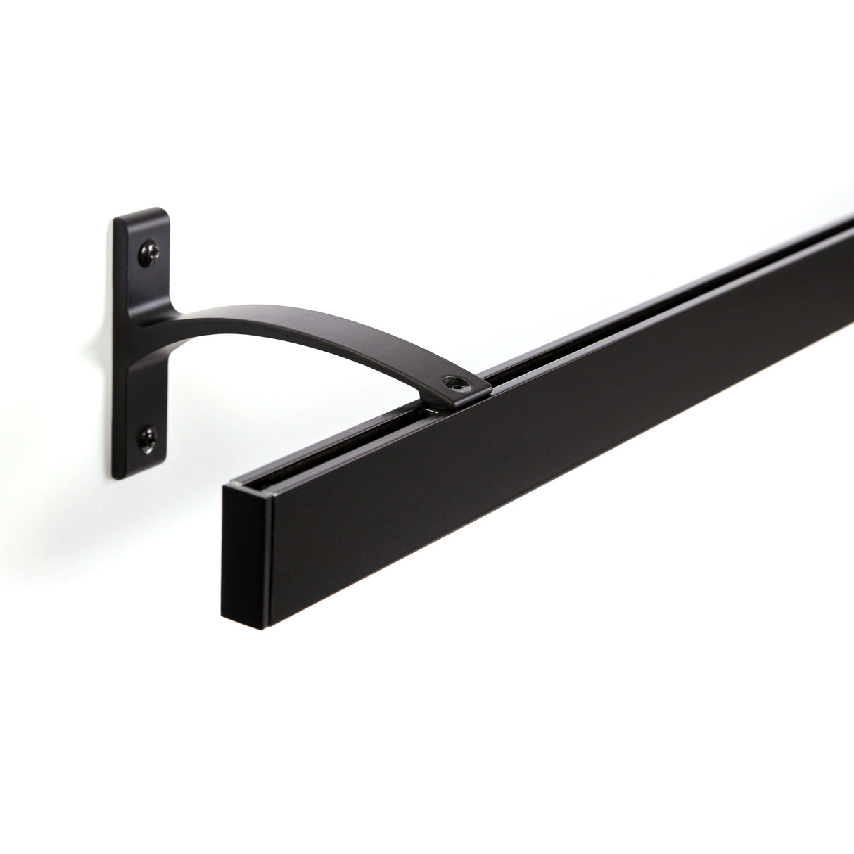 Gardinenschiene Innenlauf Schwarz Curve