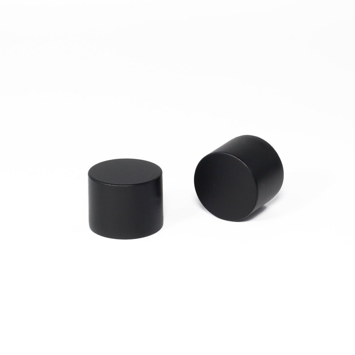 Gardinenstange auf Maß 19mm 1-läufig Schwarz-matt mit Kappe - Serie Trend