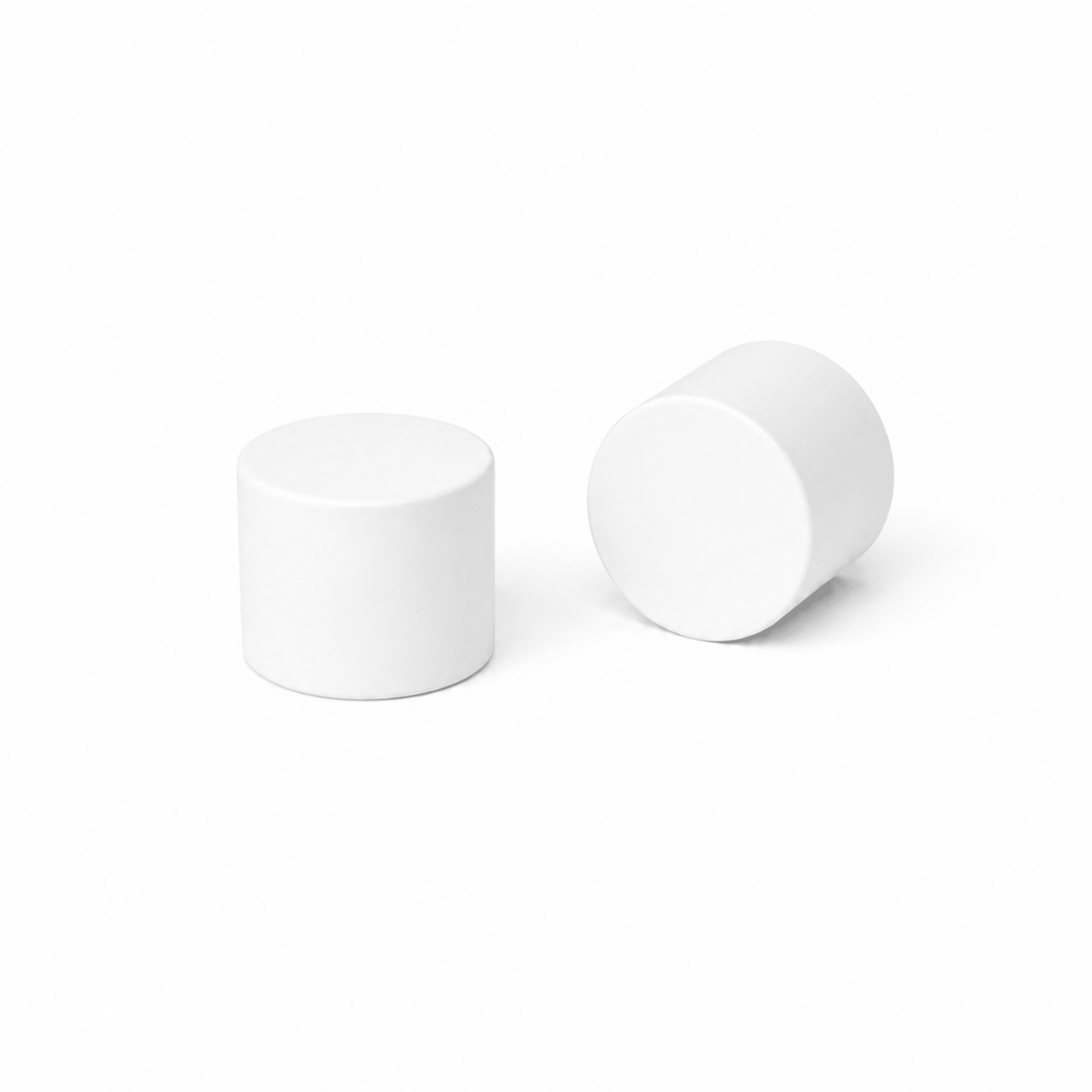 Gardinenstange auf Maß 19mm 1-läufig Weiß matt mit Kappe - Serie Trend