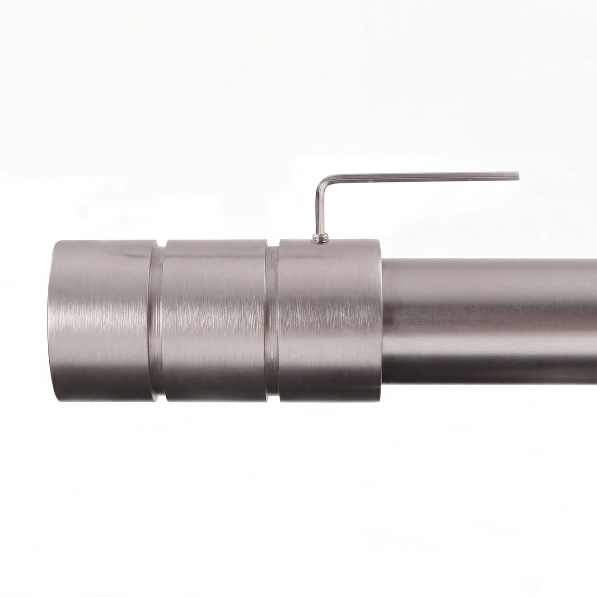 Embout style tringle à rideau aspect inox cylindre 25mm