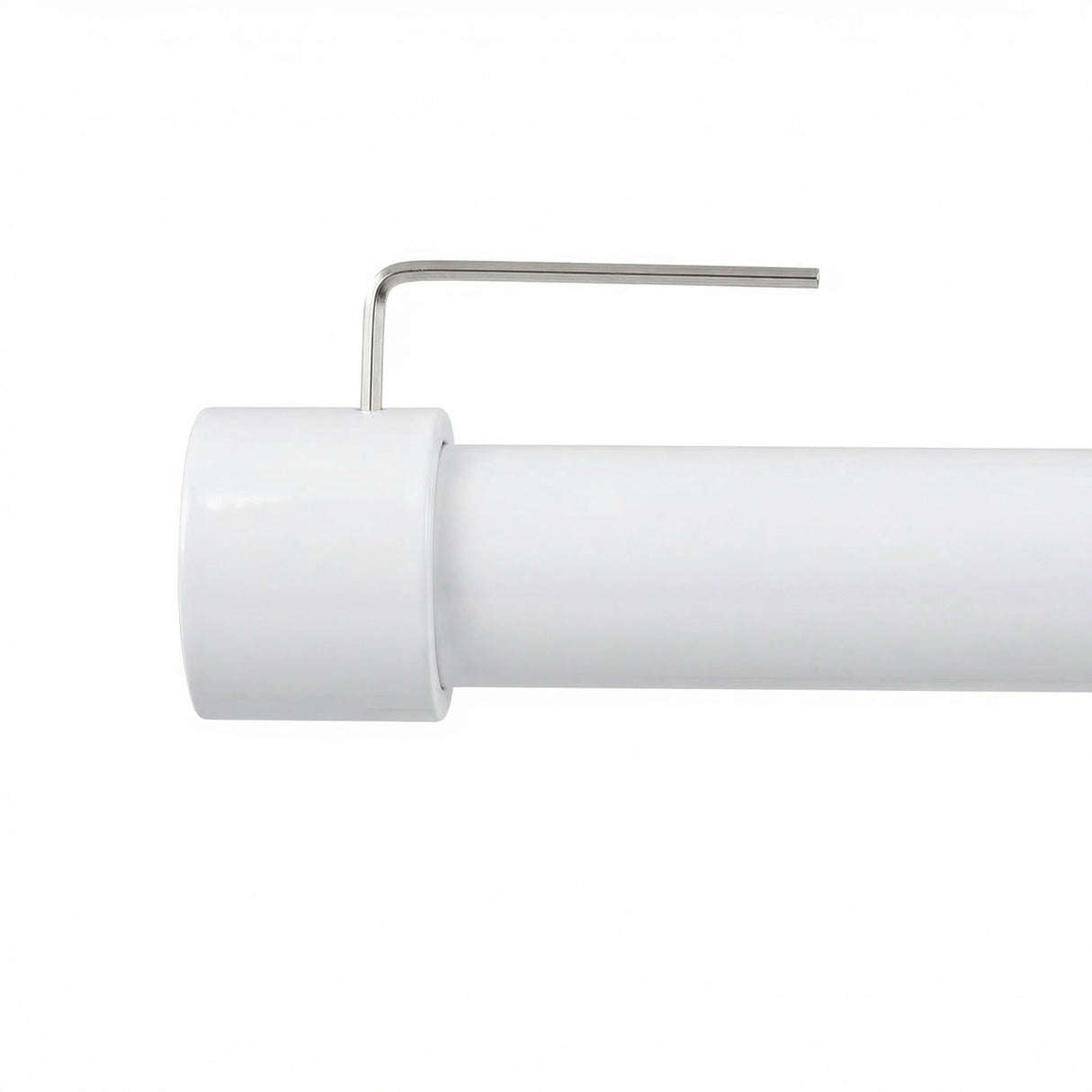 Custom-made curtain rod 25mm 1-track black matt with cap - Style series