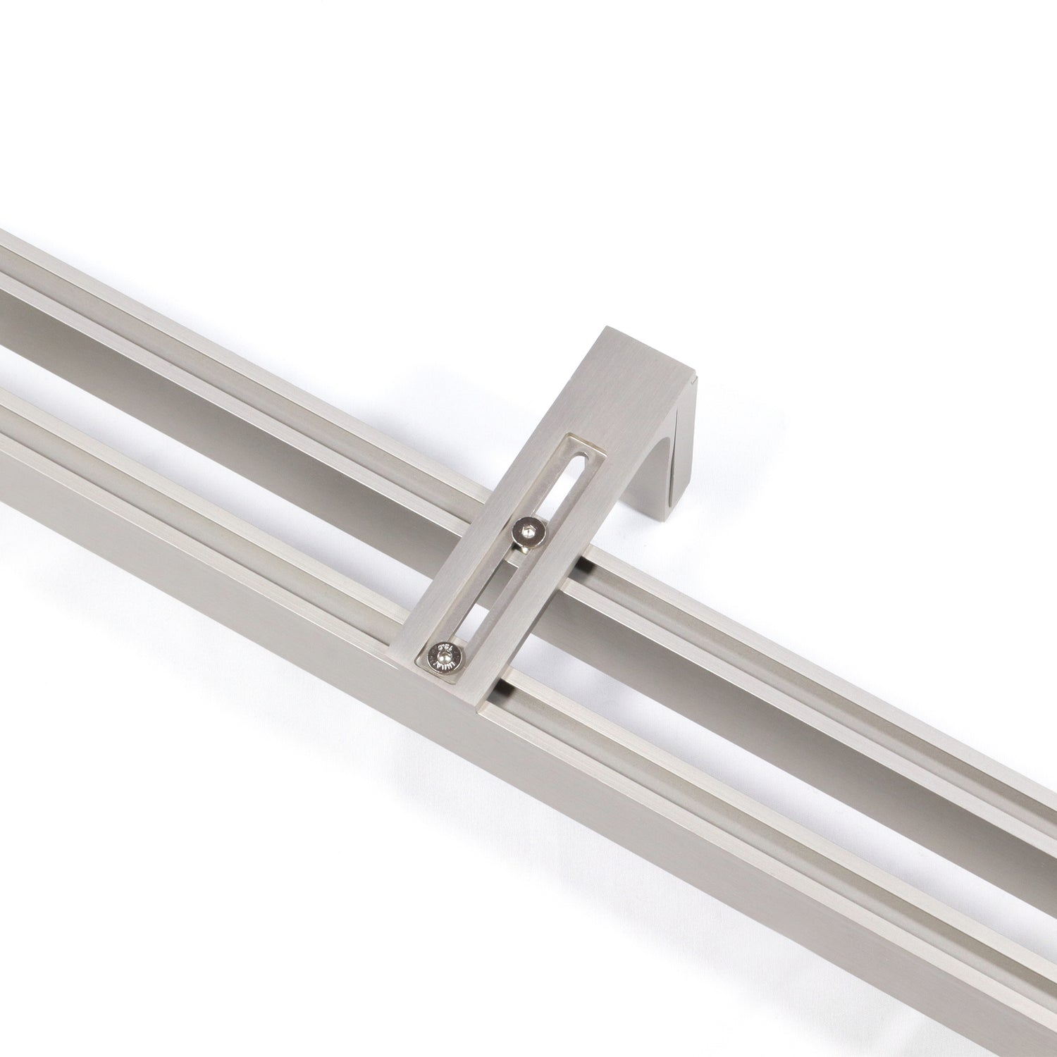 2-lauf Gardinenschiene Innenlauf Loft Edelstahl-optik