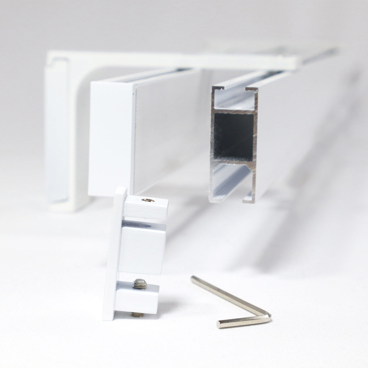 2-lauf Gardinenschiene Innenlauf Weiß Loft