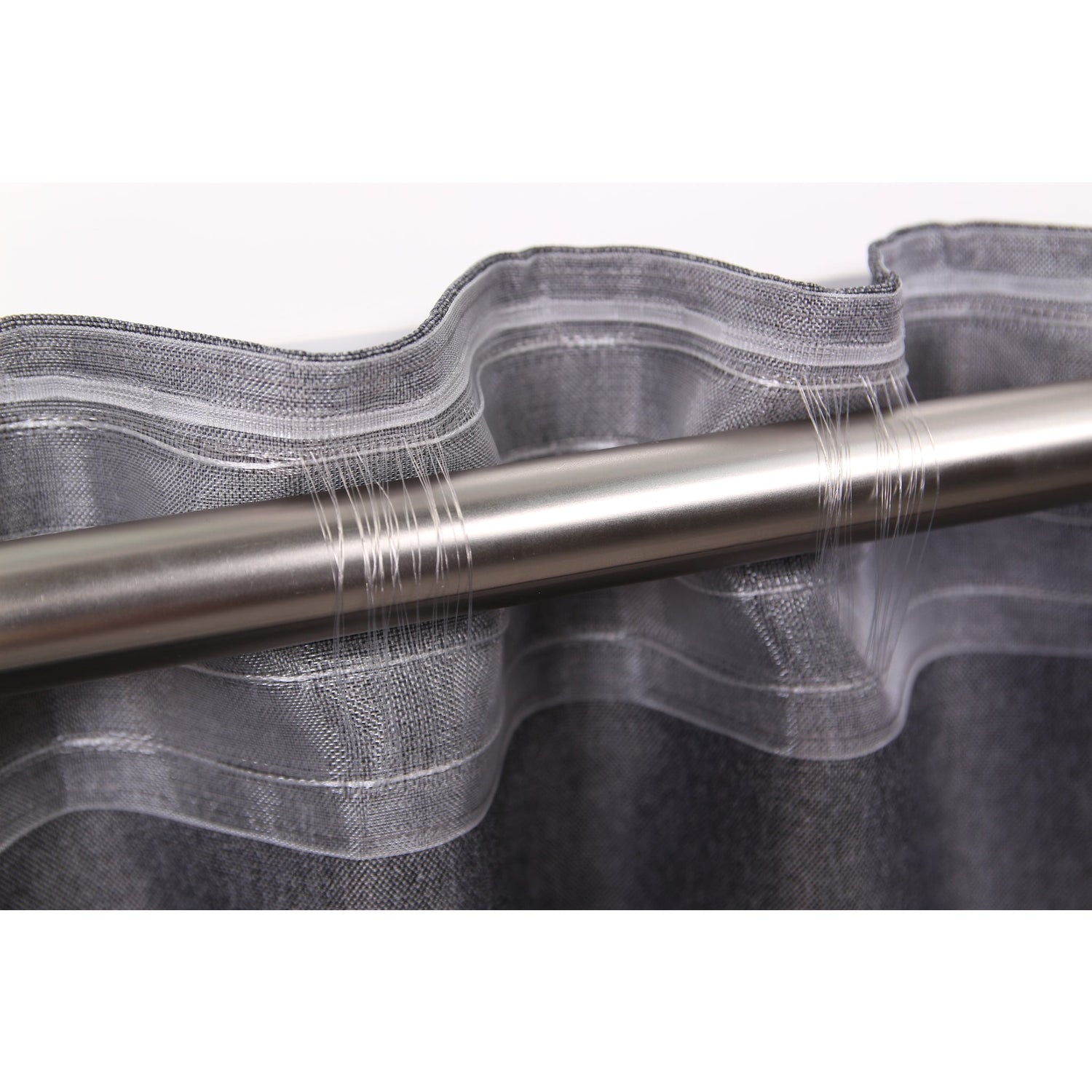 Vorhang Dunkelgrau mit Struktur