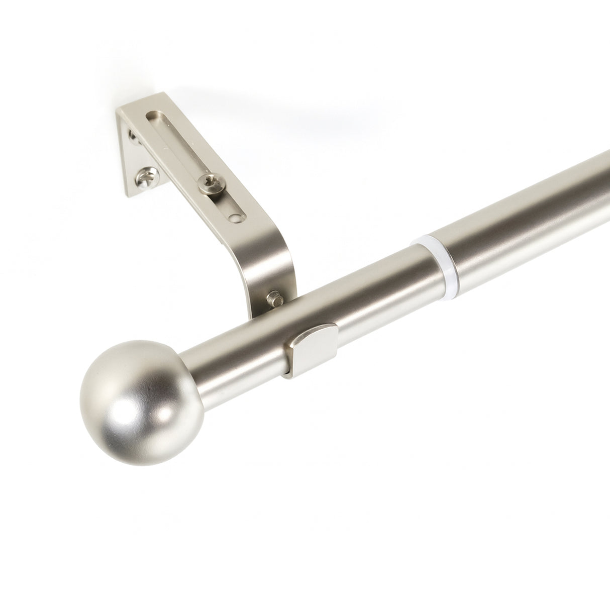 Gardinenstange ausziehbar Flexa Edelstahl-optik Endstück Kugel 16/19mm