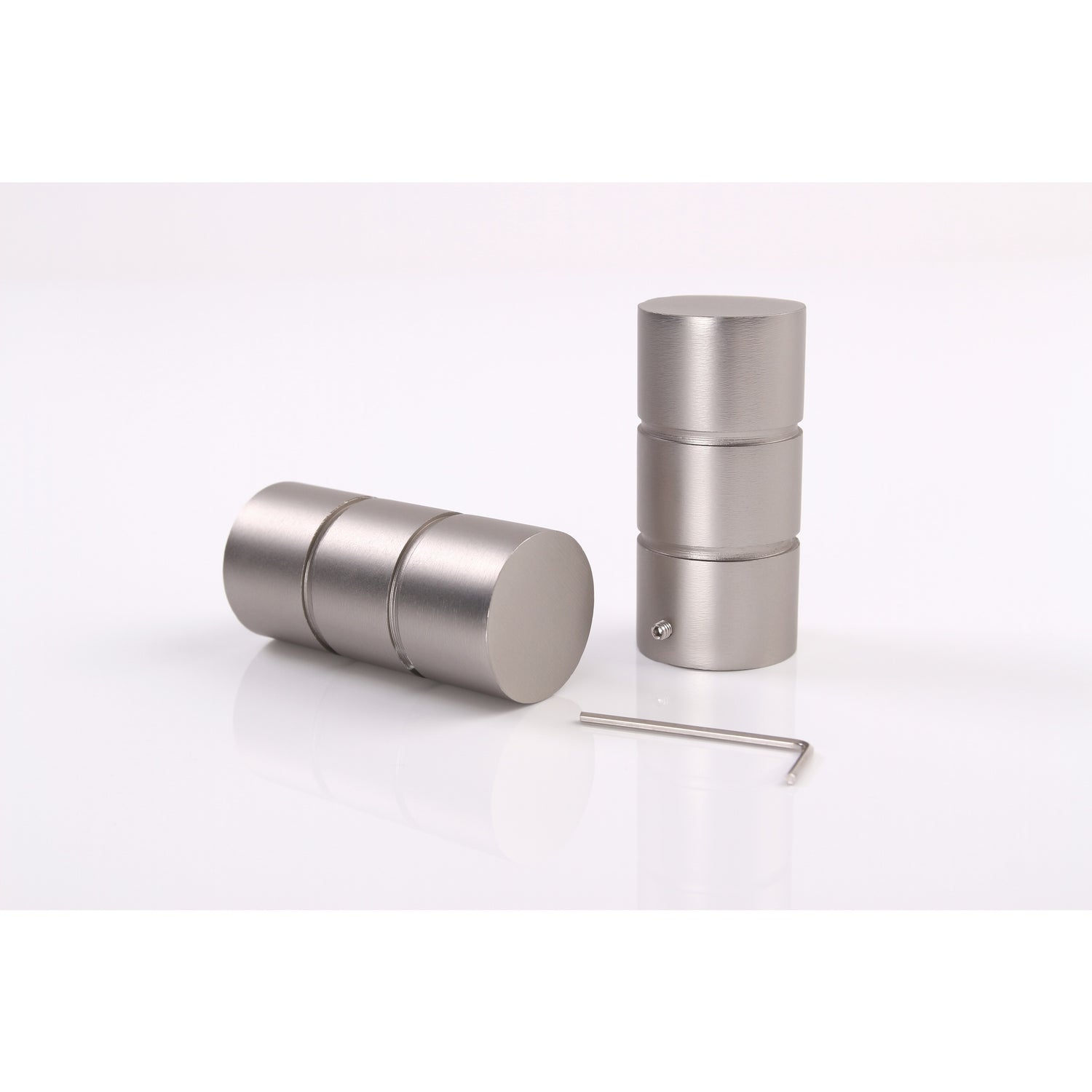 Gardinenstange Style 25mm Edelstahl-optik mit Zylinder