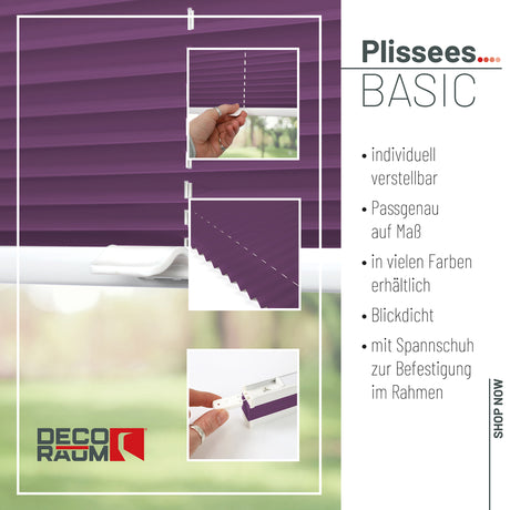 Plissee Basic Blickdicht nach Maß