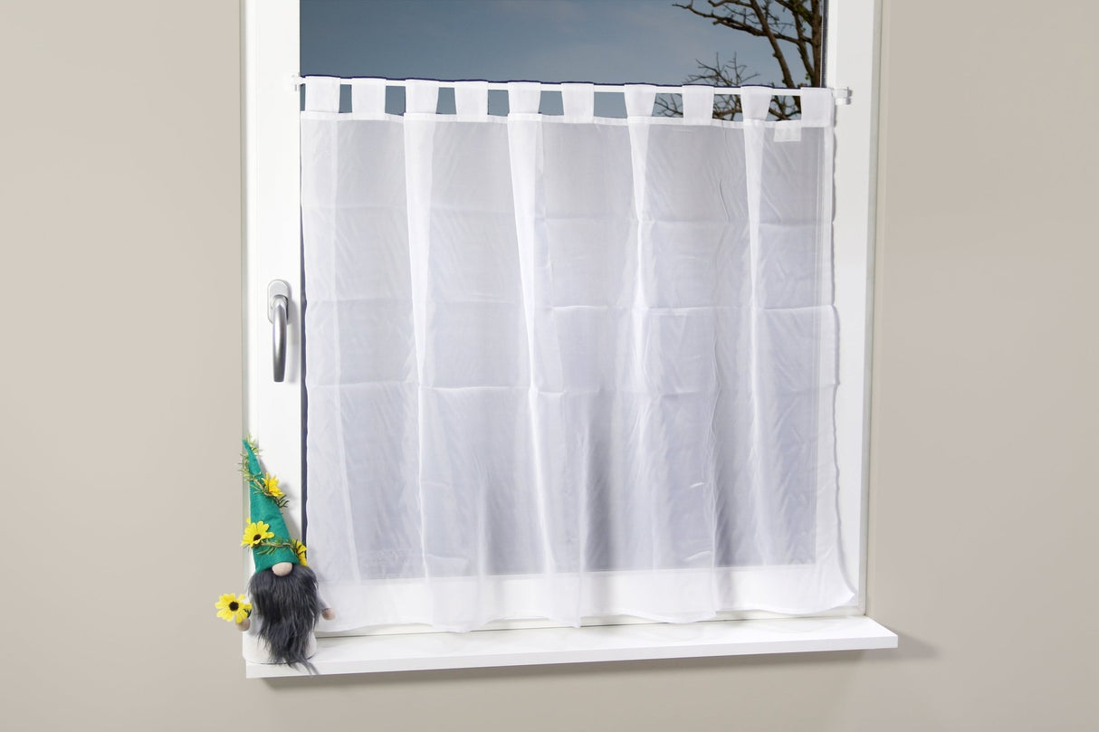 Vitragenstangen Set mit Gardine und Klebehaken