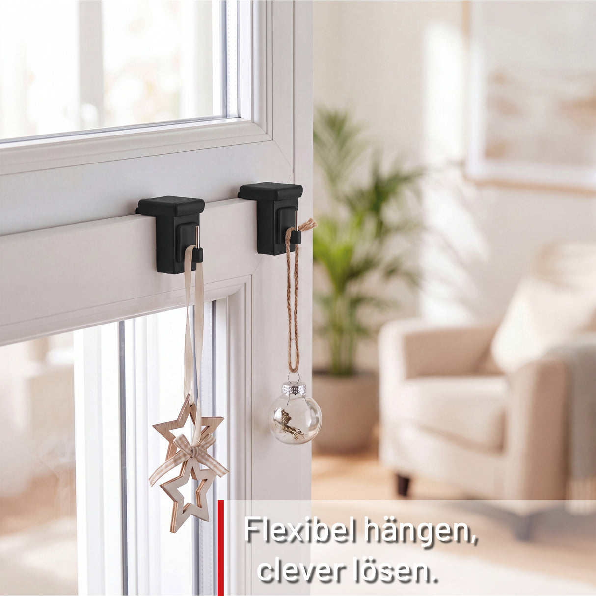 Fensterhaken Schwarz Universal