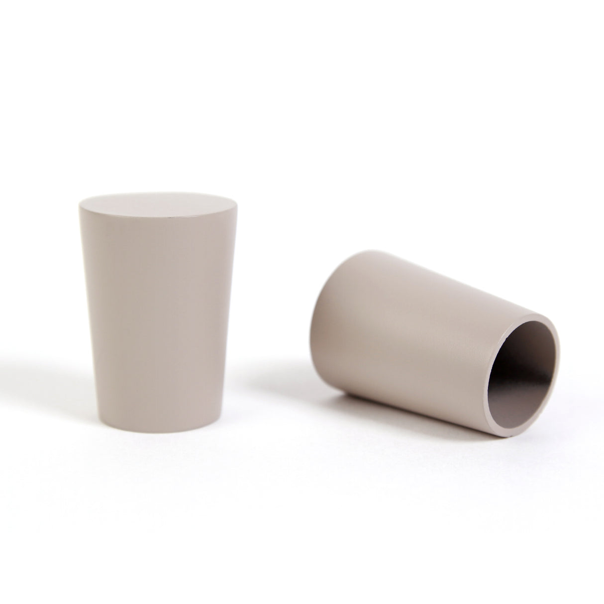 Gardinenstange 19mm 1-läufig Sand mit Kegel Komplett-Set- Serie Liya