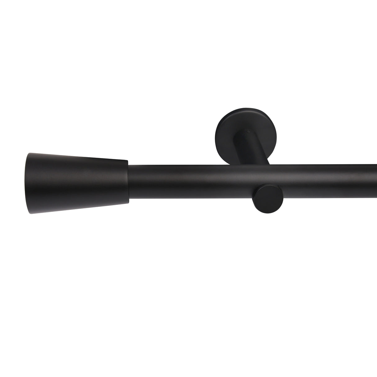 Gardinenstange Style 25mm Schwarz mit Kegel