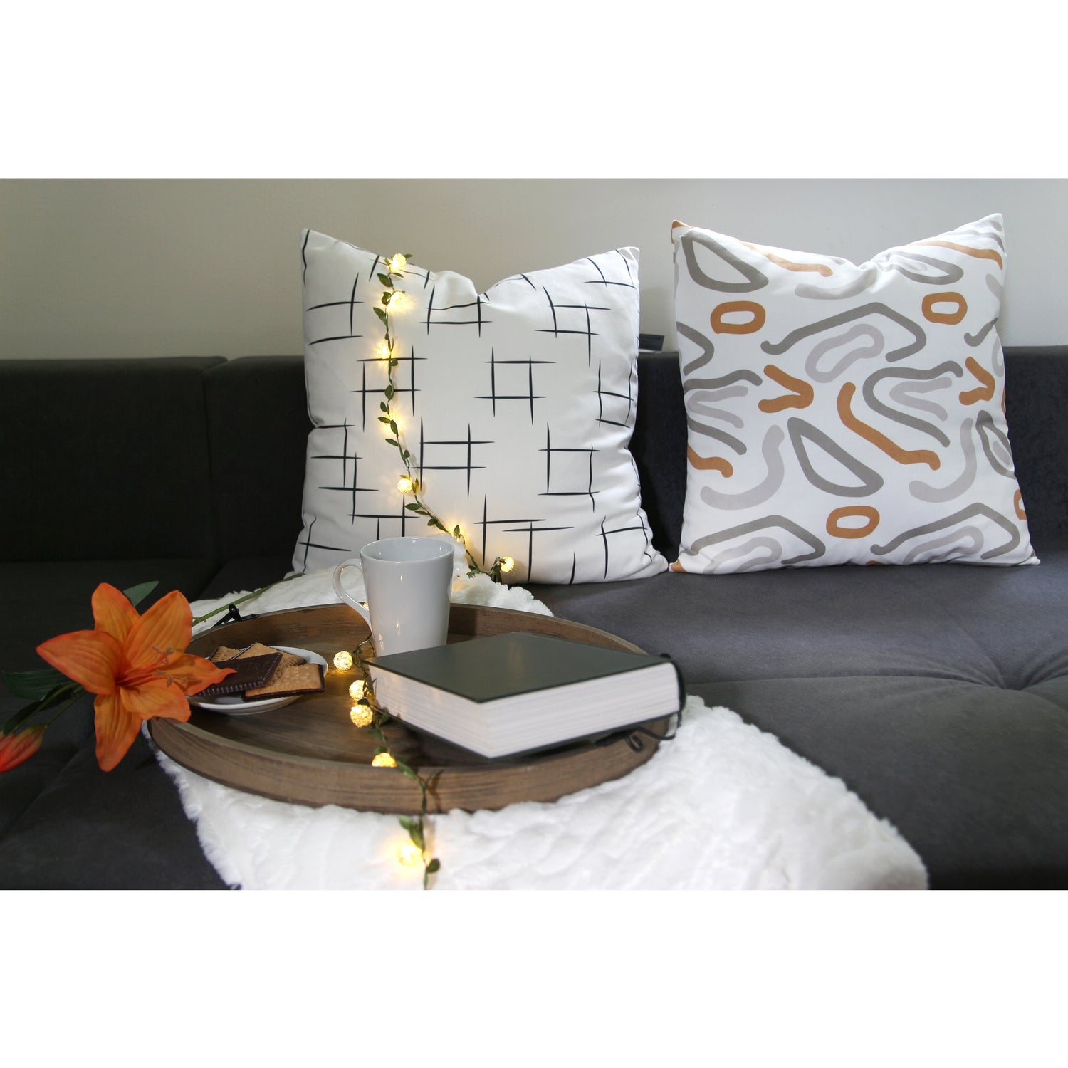 Dekokissen Stripe mit Füllung