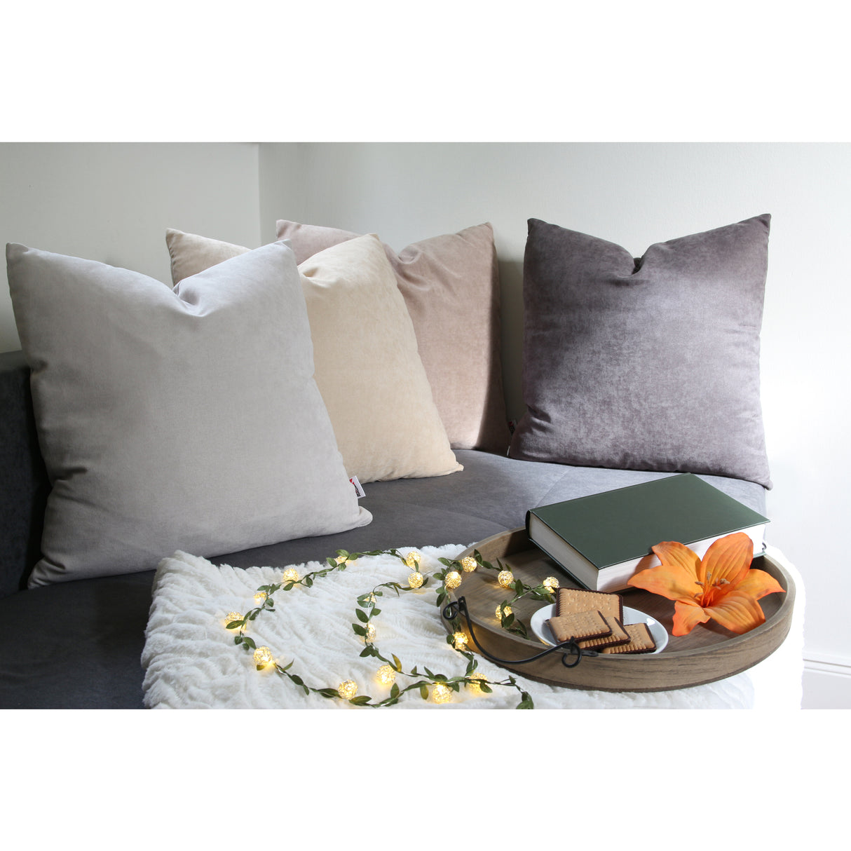 Dekokissen Uni Sand mit Füllung