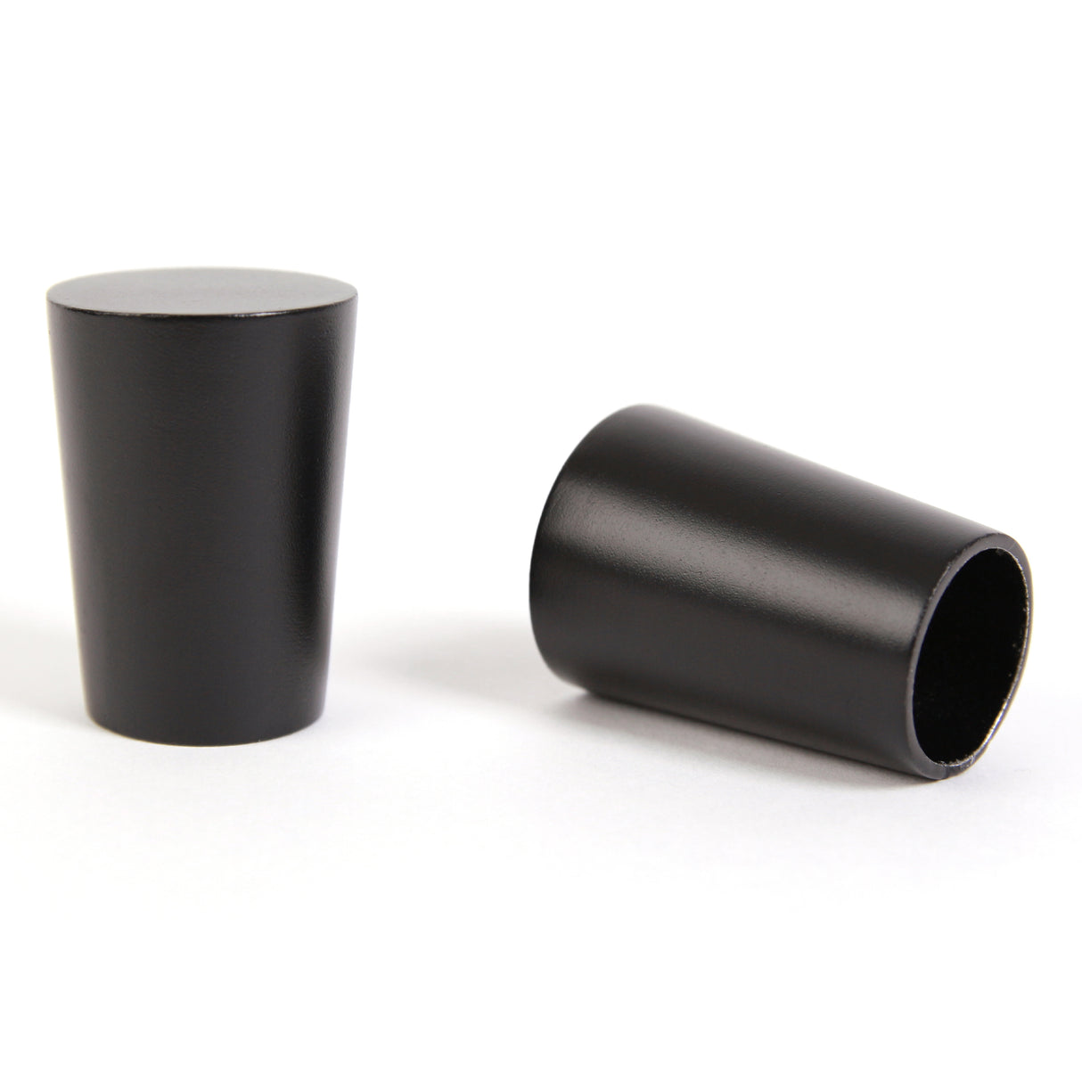 Gardinenstange 19mm 1-läufig Schwarz mit Kegel Komplett-Set- Serie Liya