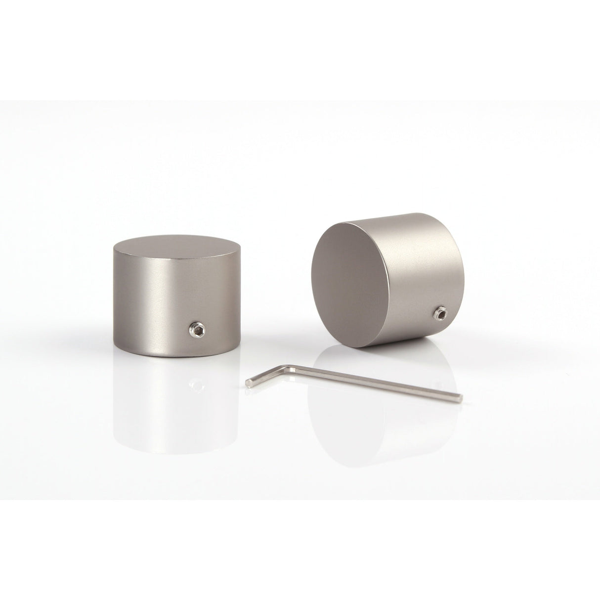 Gardinenstange Style 25mm Edelstahl-optik mit Kappe