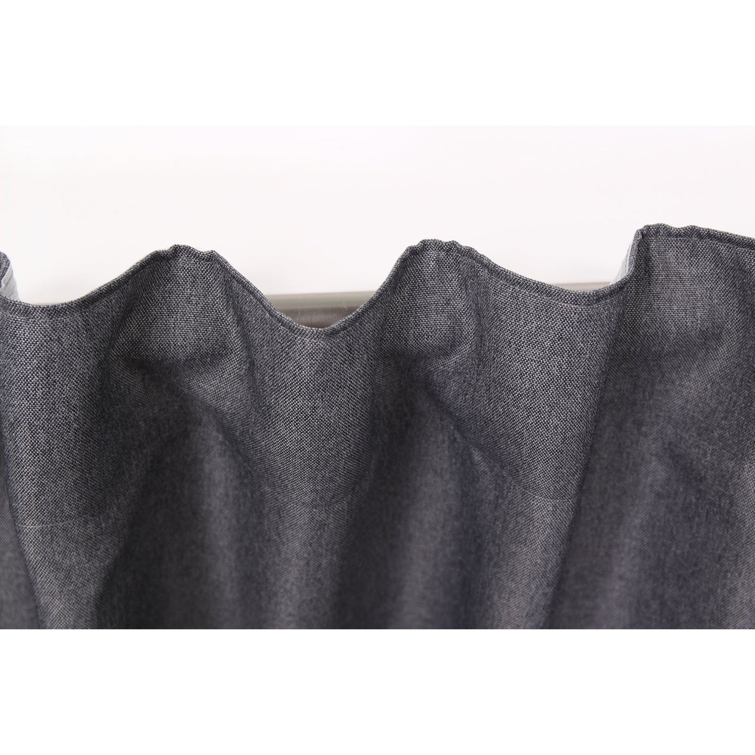 Vorhang Dunkelgrau mit Struktur