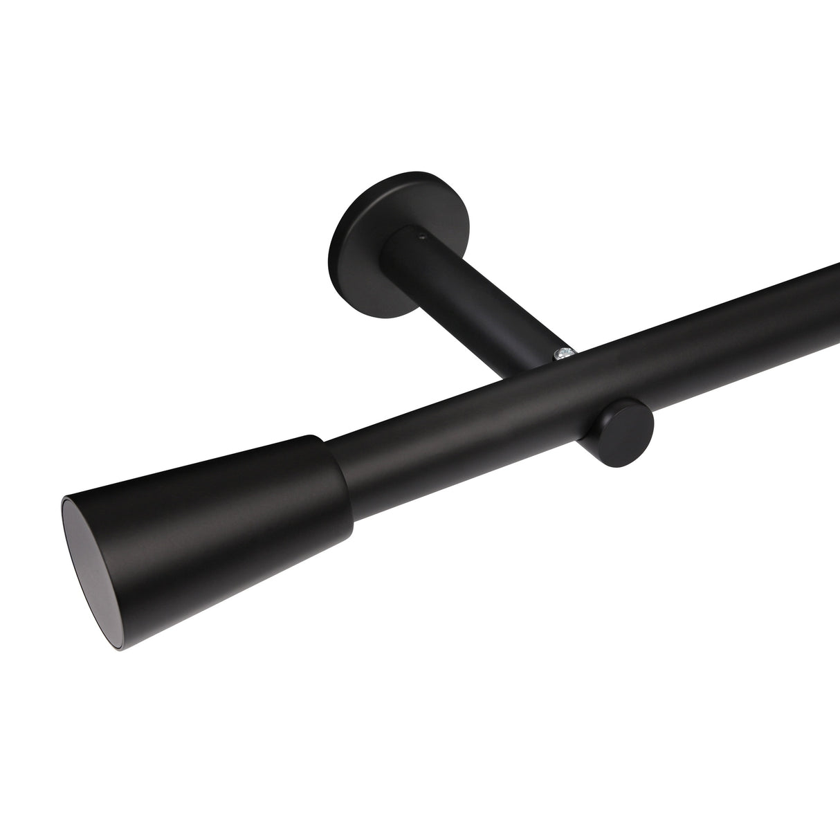 Gardinenstange Style 25mm Schwarz mit Kegel