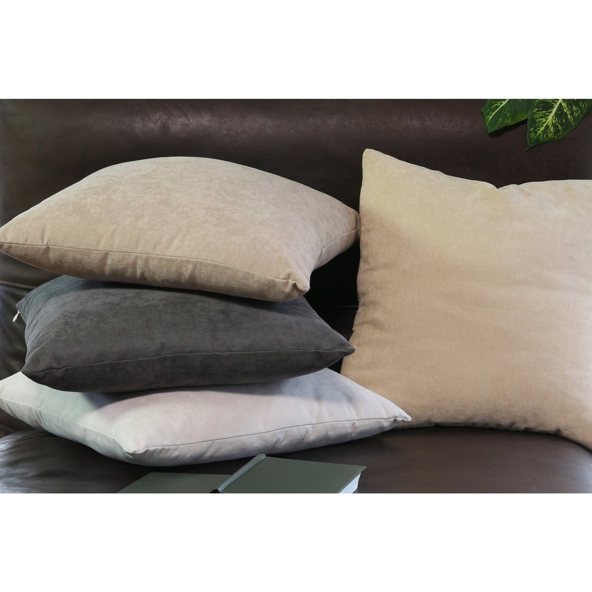 Dekokissen Uni Hellgrau mit Füllung