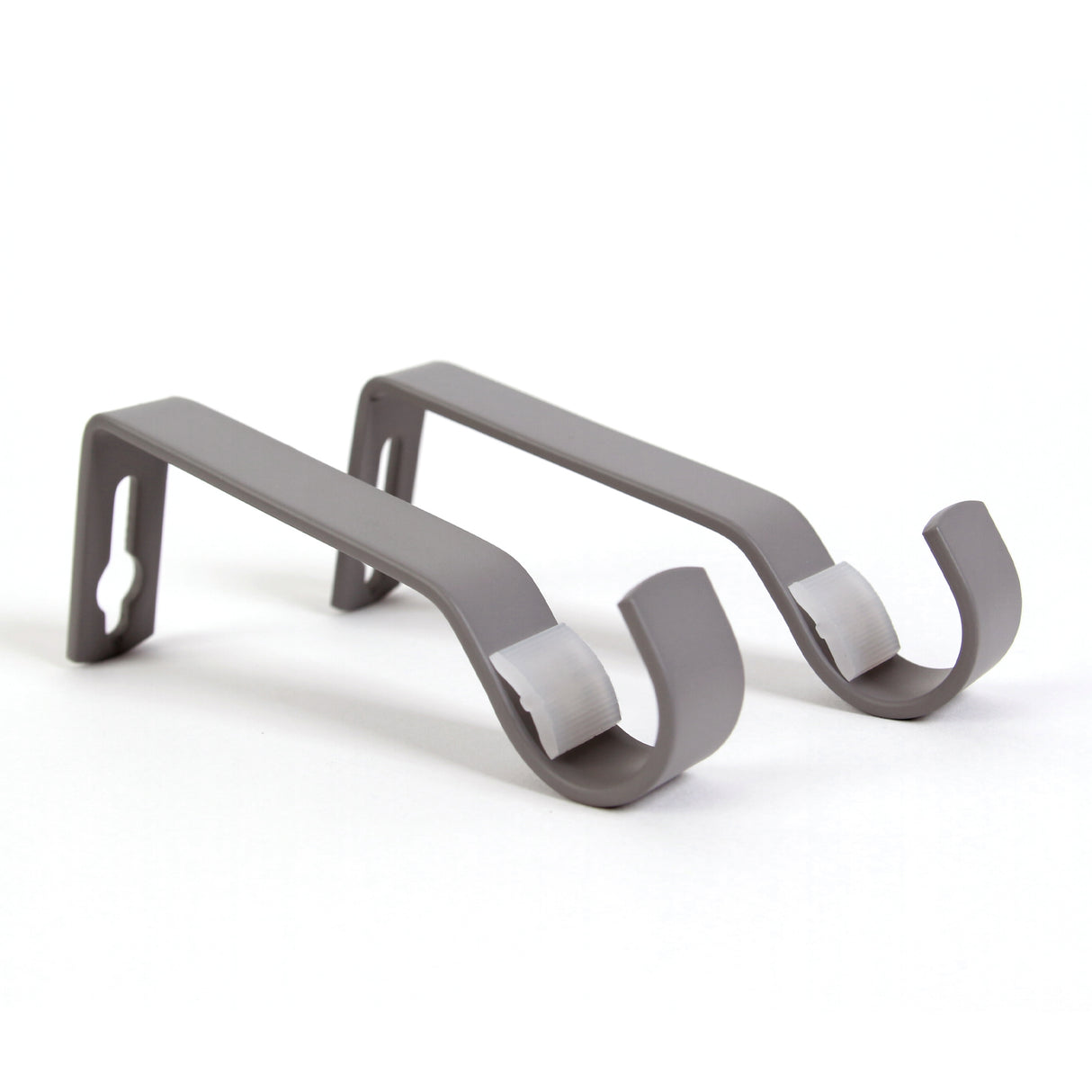 Gardinenstange 19mm 1-läufig Grau mit Kegel Komplett-Set- Serie Liya