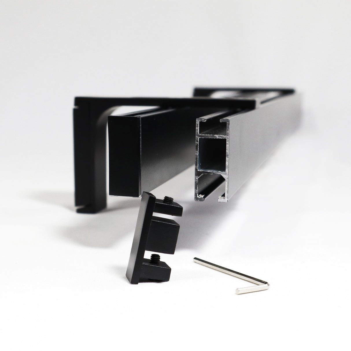 2-lauf Gardinenschiene Innenlauf Schwarz Loft