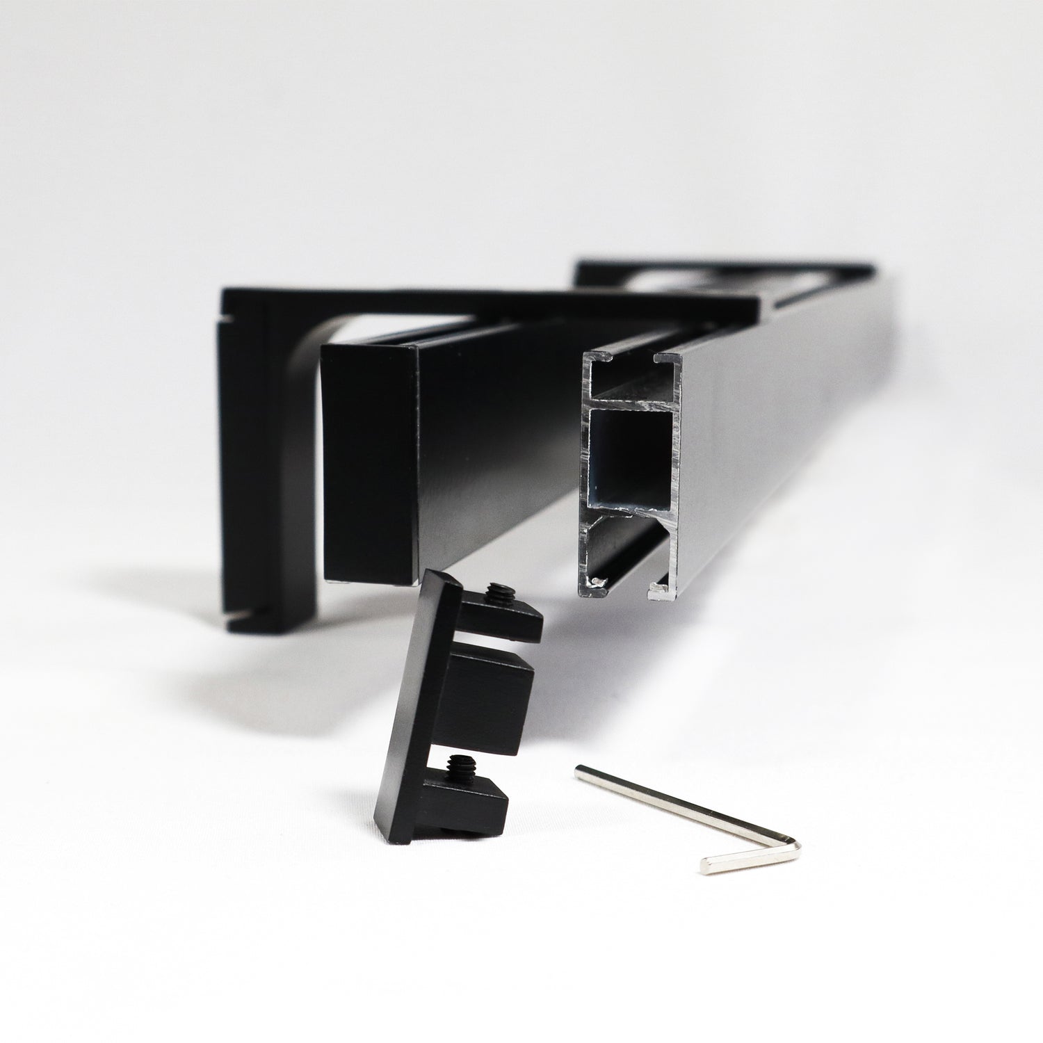 2-lauf Gardinenschiene Innenlauf Schwarz Loft