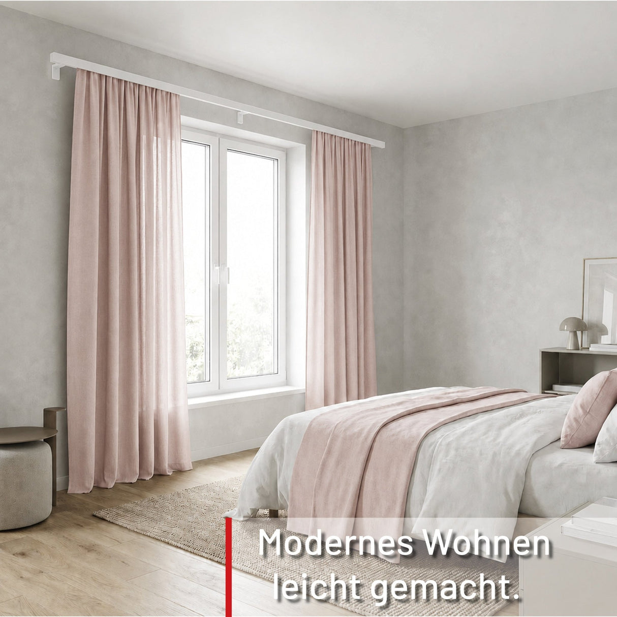 Curtain rail inner track white loft