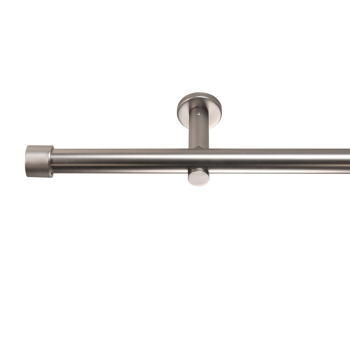 Gardinenstange Style 25mm Edelstahl-optik mit Kappe