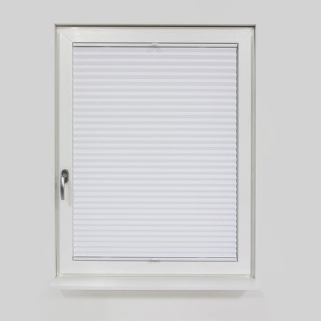 Plissee Faltrollo auf Maß zum Bohren Jalousie in der Glasleiste Rollo Weiß