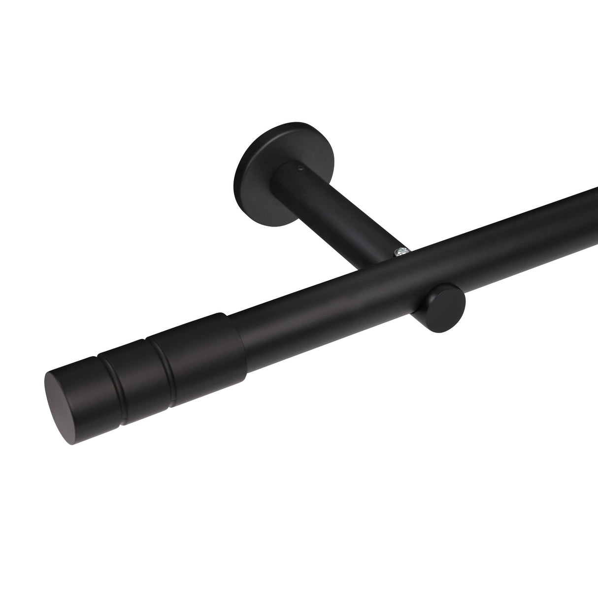 Gardinenstange Style 25mm Schwarz-matt mit Zylinder
