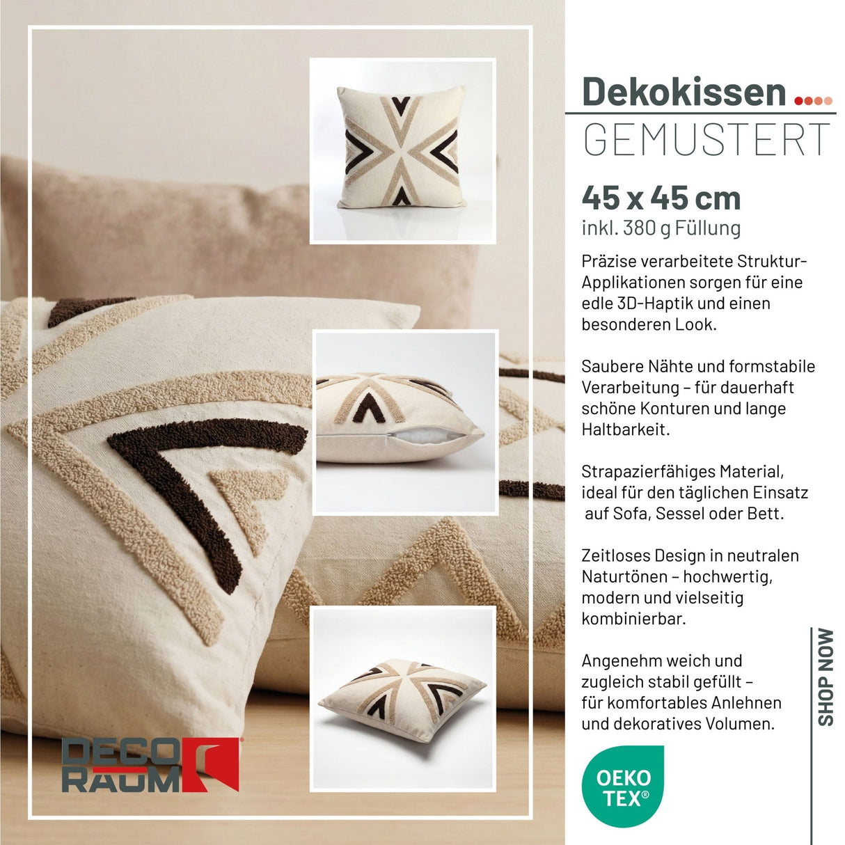 Coussin déco rayure