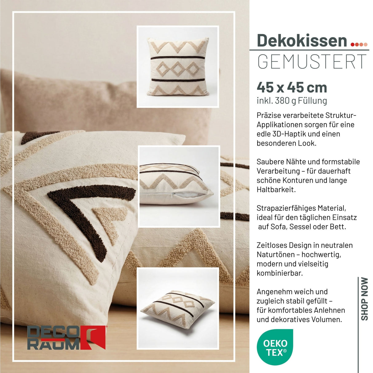 Coussin déco rayure