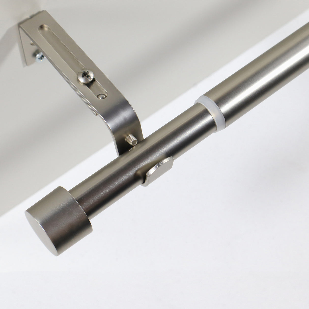 Gardinenstange ausziehbar Flexa Edelstahl-optik Endstück Kappe 16/19mm 160-300cm