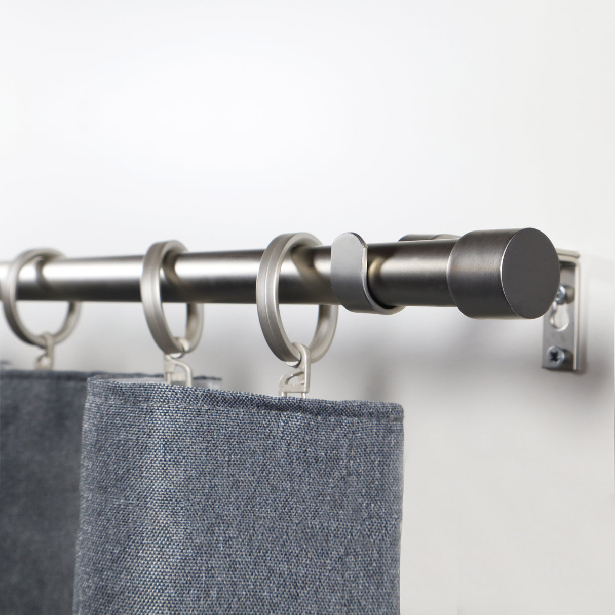 Gardinenstange ausziehbar Flexa Edelstahl-optik Endstück Kappe 16/19mm