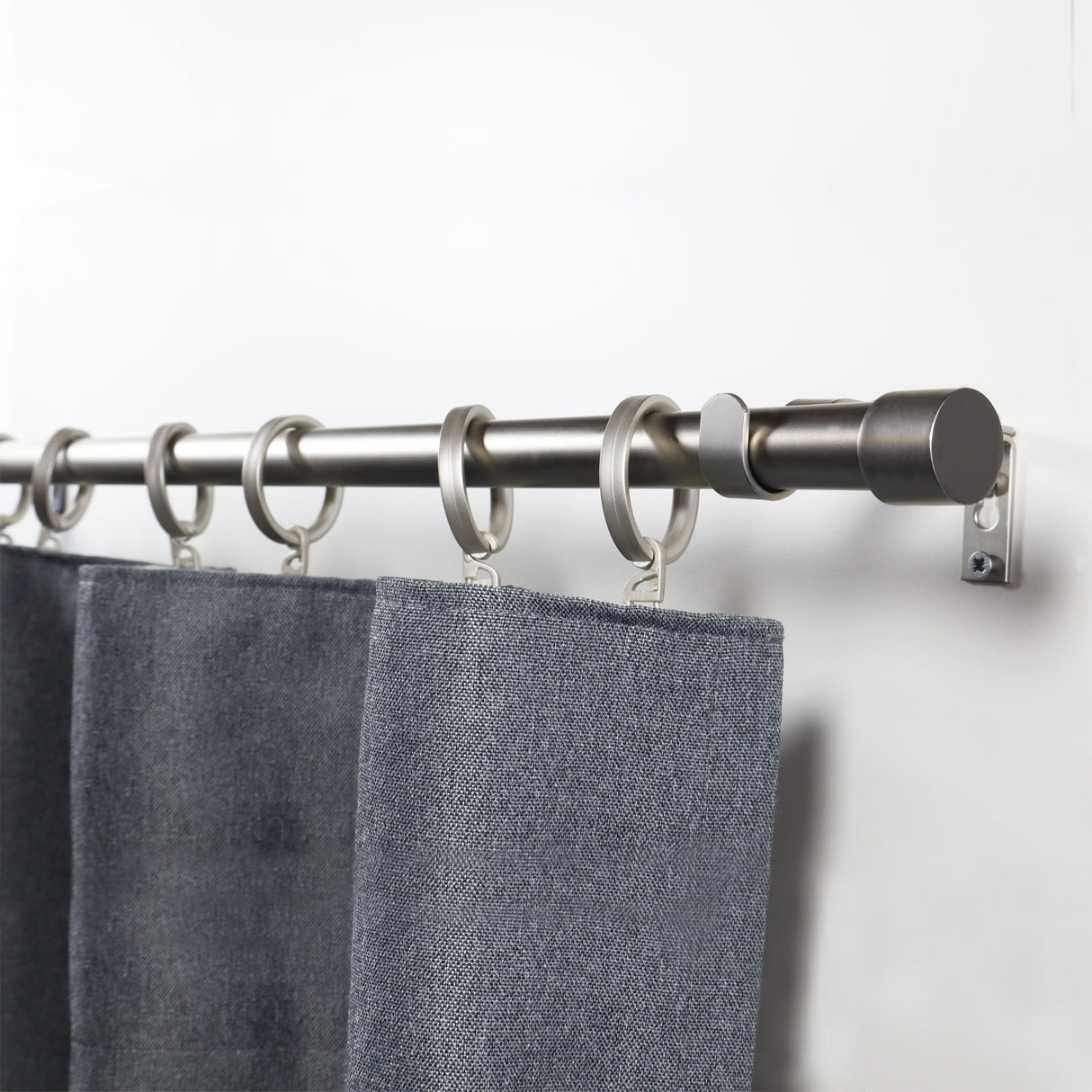 Gardinenstange ausziehbar Flexa Edelstahl-optik Endstück Kappe 16/19mm