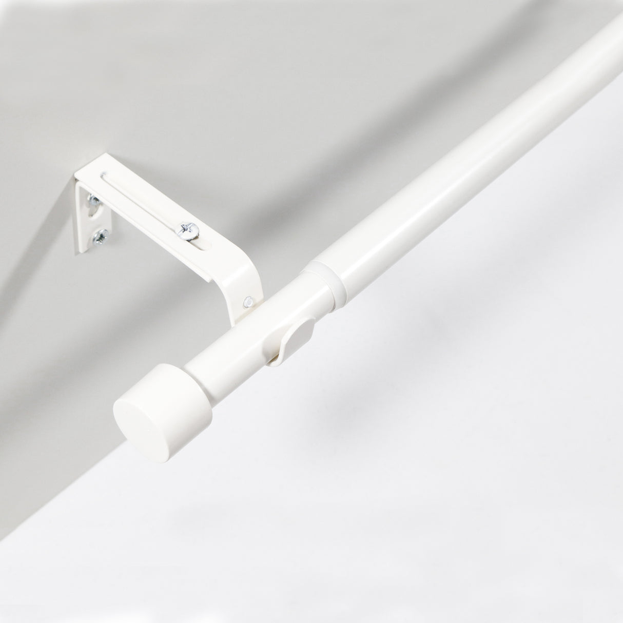 Gardinenstange ausziehbar Flexa Weiß-matt Endstück Kappe 16/19mm 160-300cm