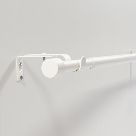 Gardinenstange ausziehbar Flexa Weiß-matt Endstück Kappe 16/19mm