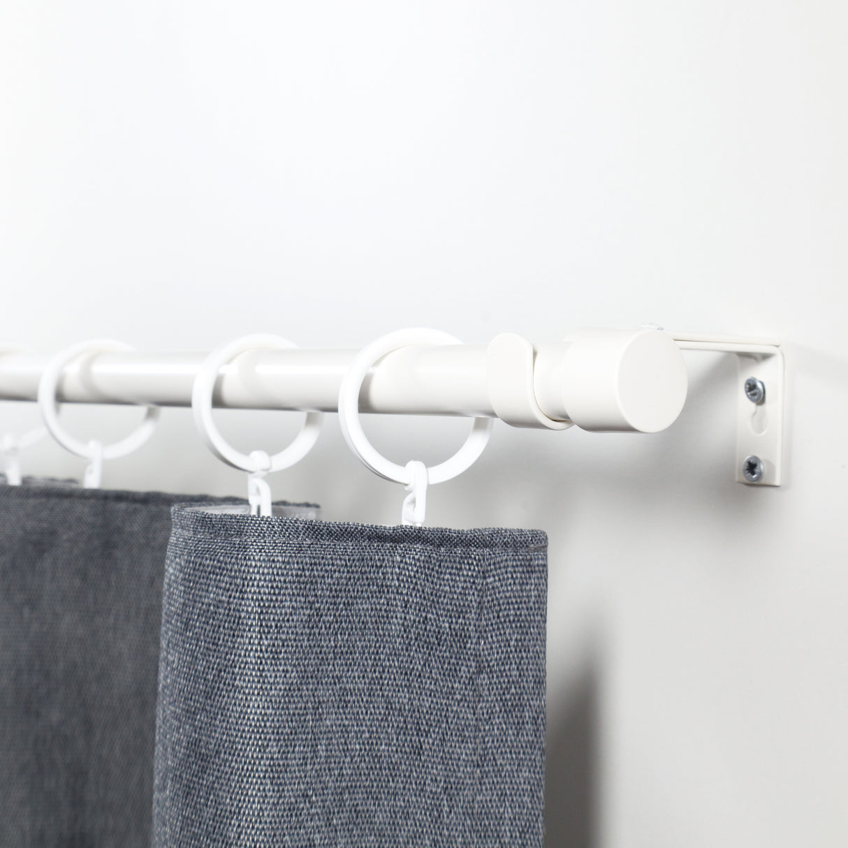 Gardinenstange ausziehbar Flexa Weiß-matt Endstück Kappe 16/19mm