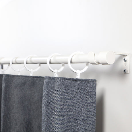 Gardinenstange ausziehbar Flexa Weiß-matt Endstück Kappe 16/19mm