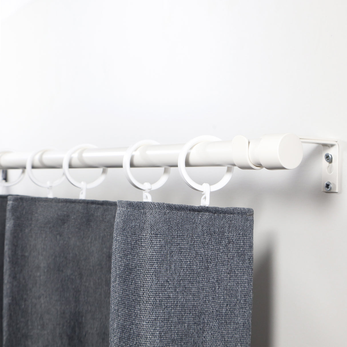 Gardinenstange ausziehbar Flexa Weiß-matt Endstück Kappe 16/19mm