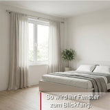 Custom-made curtain rod 25mm 1-track stainless steel look with cylinder - Style series