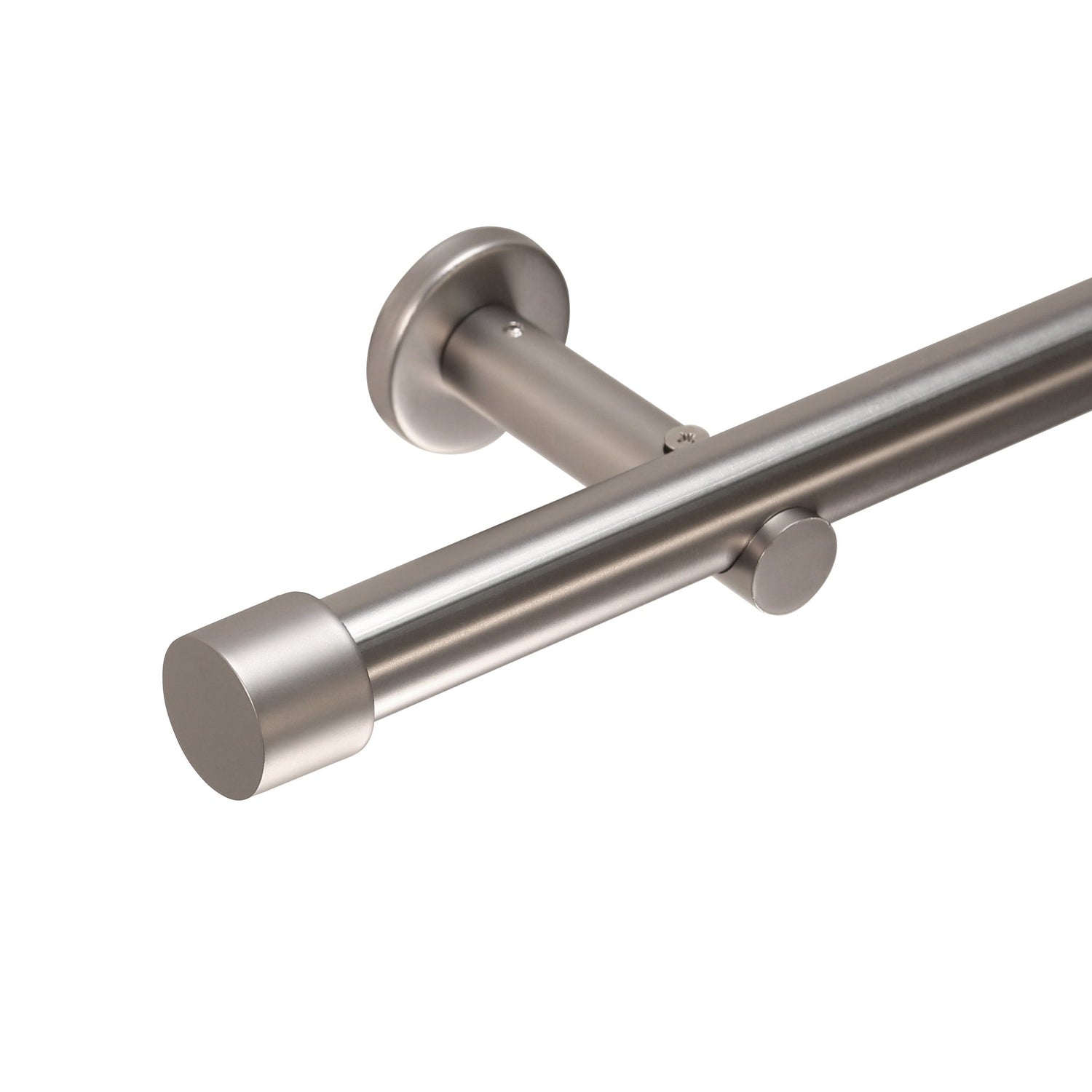 Gardinenstange Style 25mm Edelstahl-optik mit Kappe