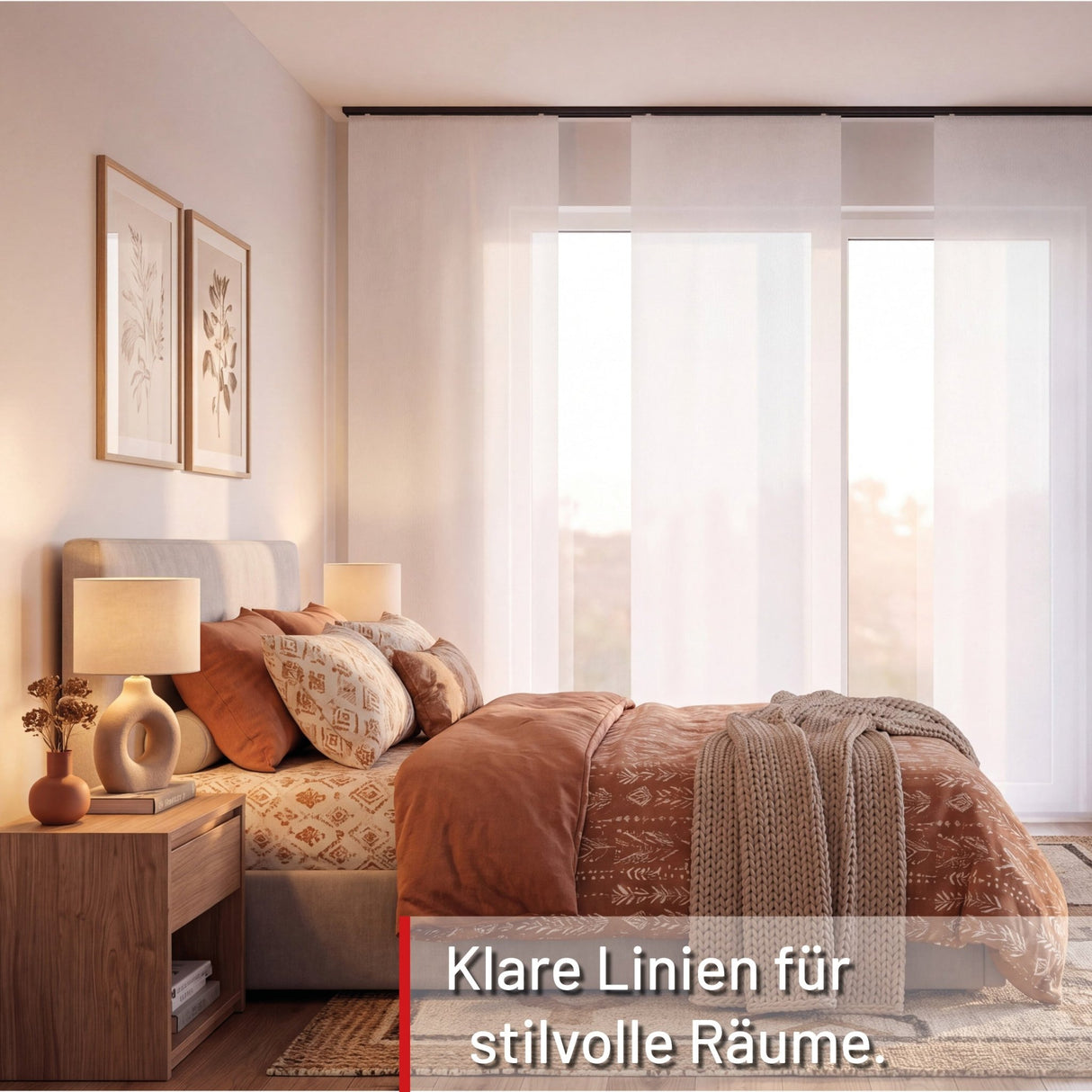 Gardinenschiene Innenlauf auf Maß 2-läufig Schwarz - Serie Minimal