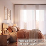 Gardinenschiene Innenlauf auf Maß 2-läufig Schwarz - Serie Minimal