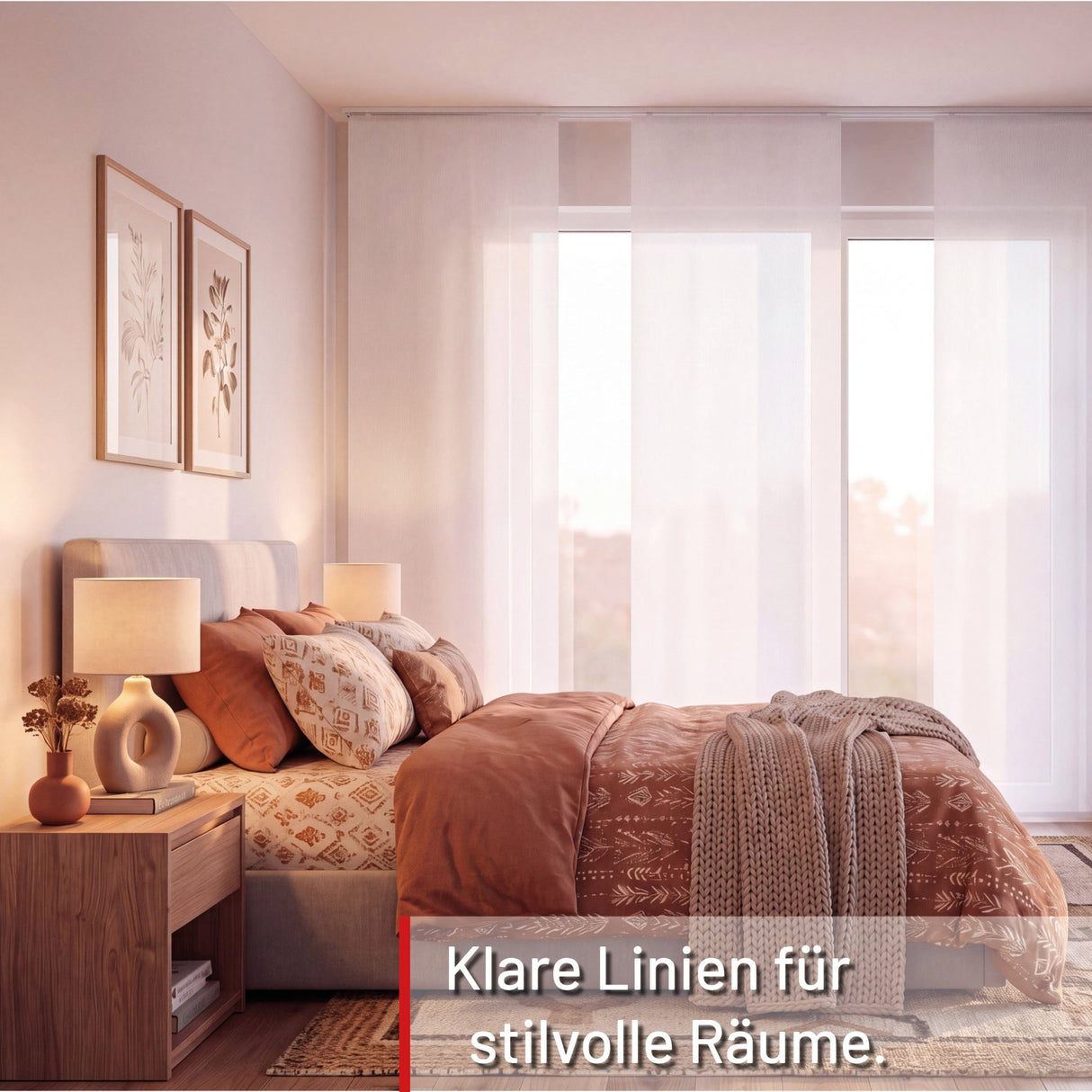 Gardinenschiene Innenlauf auf Maß 2-läufig Weiß - Serie Minimal